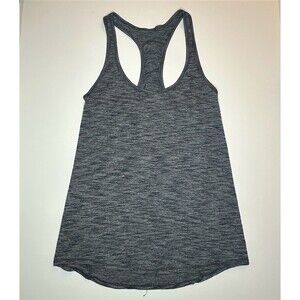 Lululemon Our Sport Tank Womens Size 2 Heathered Black Racerback Yoga Top